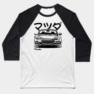 Miata MX-5 Line Art Baseball T-Shirt